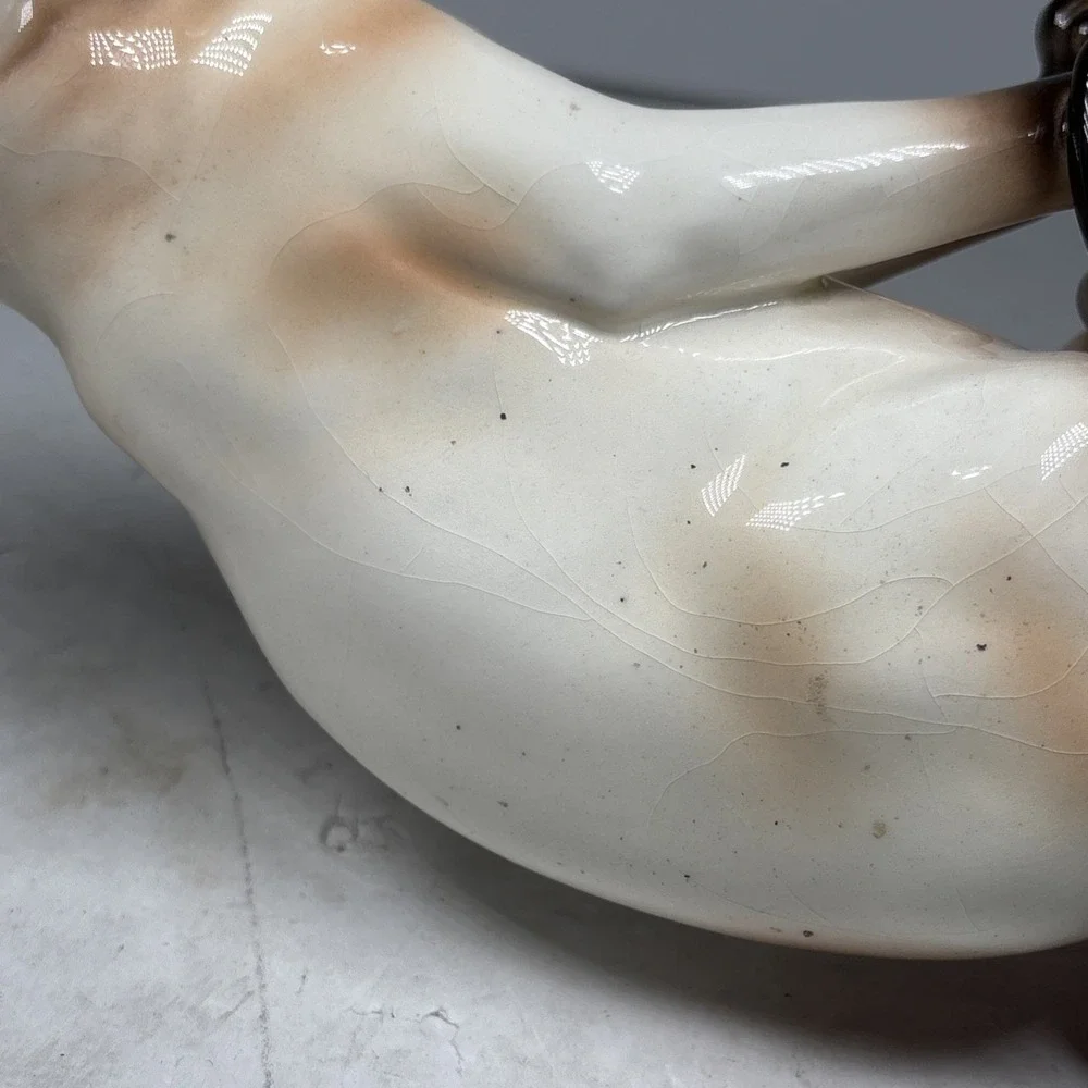 Vintage 1967 Chocolate Point‎ Siamese Cat Porcelain Figurine Japan